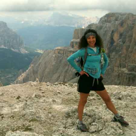 Therese Iknoian in the Dolomites for Therese Translates